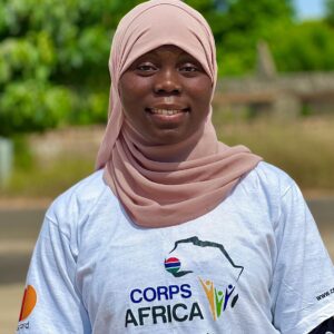 Picture of <div class="volunteer-name-wrapper">
  <span id="volunteer-name"><a href='https://www.corpsafrica.org/people/sanneh-fatouh/'>Fatou Sanneh (Volunteer, 2024-2025)</a></span>
</div>